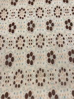 Brown Spot on Aqua Fine Knit