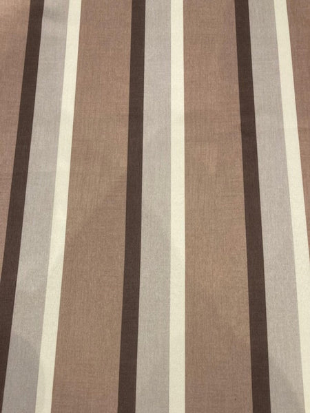 Coffee Tone Stripes. Stripes run along the fabric.