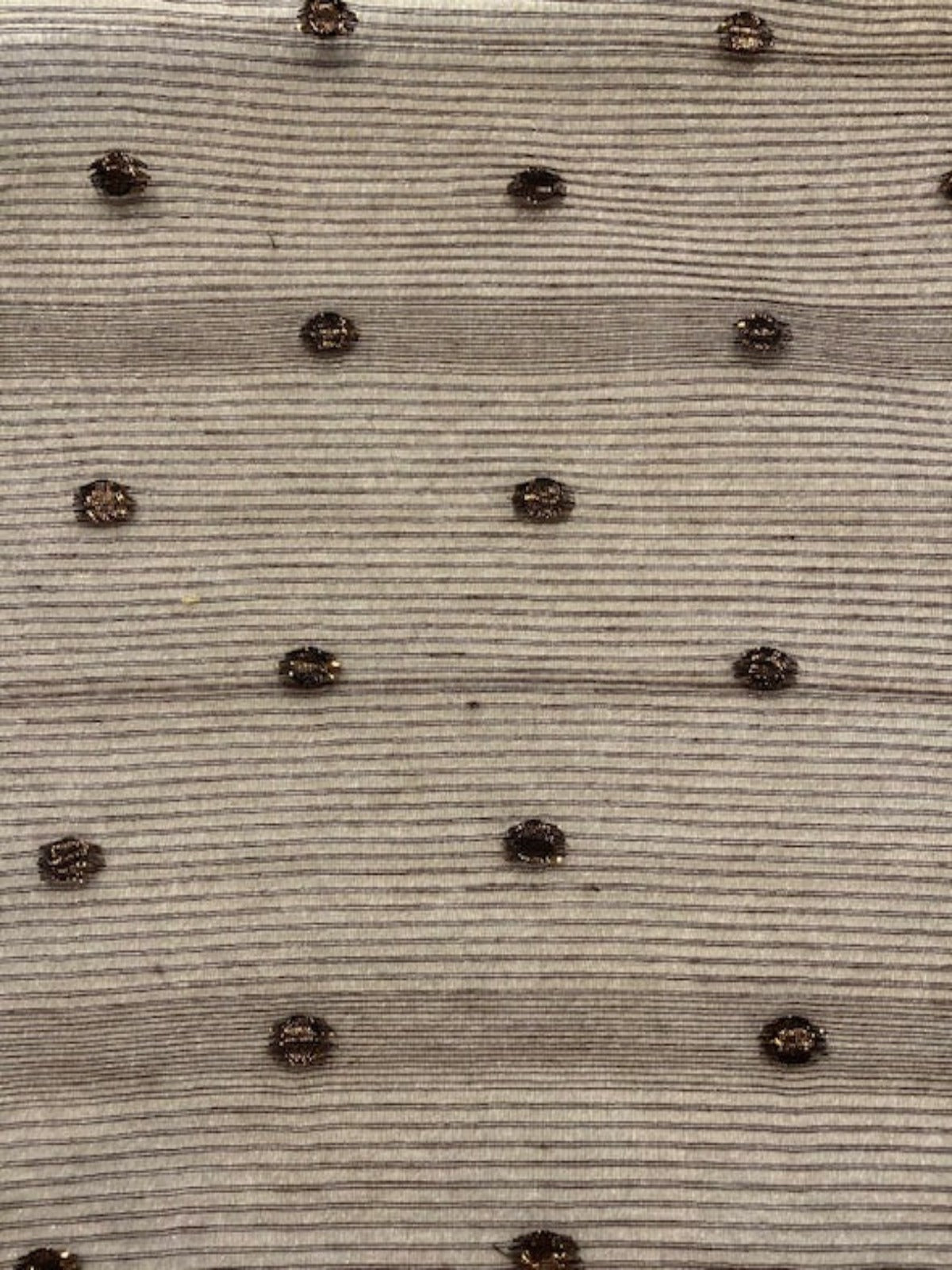 Chocolate Ribbed Sheer Voile with Spot Detail 300cm Wide