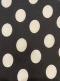 White Spot on Black Cotton Lawn