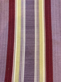 Plum/ Claret/ Lemon Stripe ( Stripes run along the fabric)