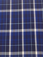 Blue/White Tartan Cotton Check Soft Shirting