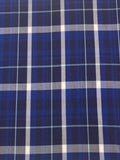 Blue/White Tartan Cotton Check Soft Shirting