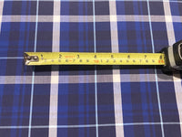 Blue/White Tartan Cotton Check Soft Shirting