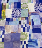 Blue Patchwork Print on Cotton