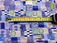 Blue Patchwork Print on Cotton