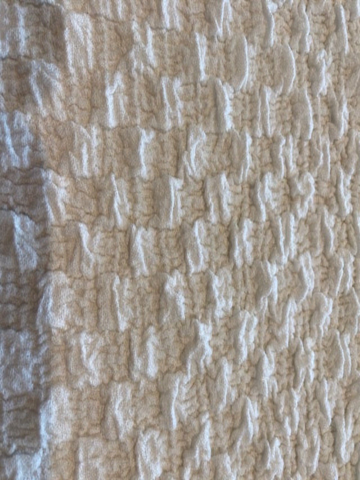 Ivory Seersucker Textured Look