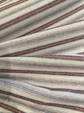 Burgundy/Pale Blue Colour Woven Stripe - Running along the Fabric