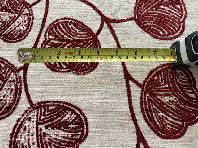 Burgundy Trailing Leaf Jacquard