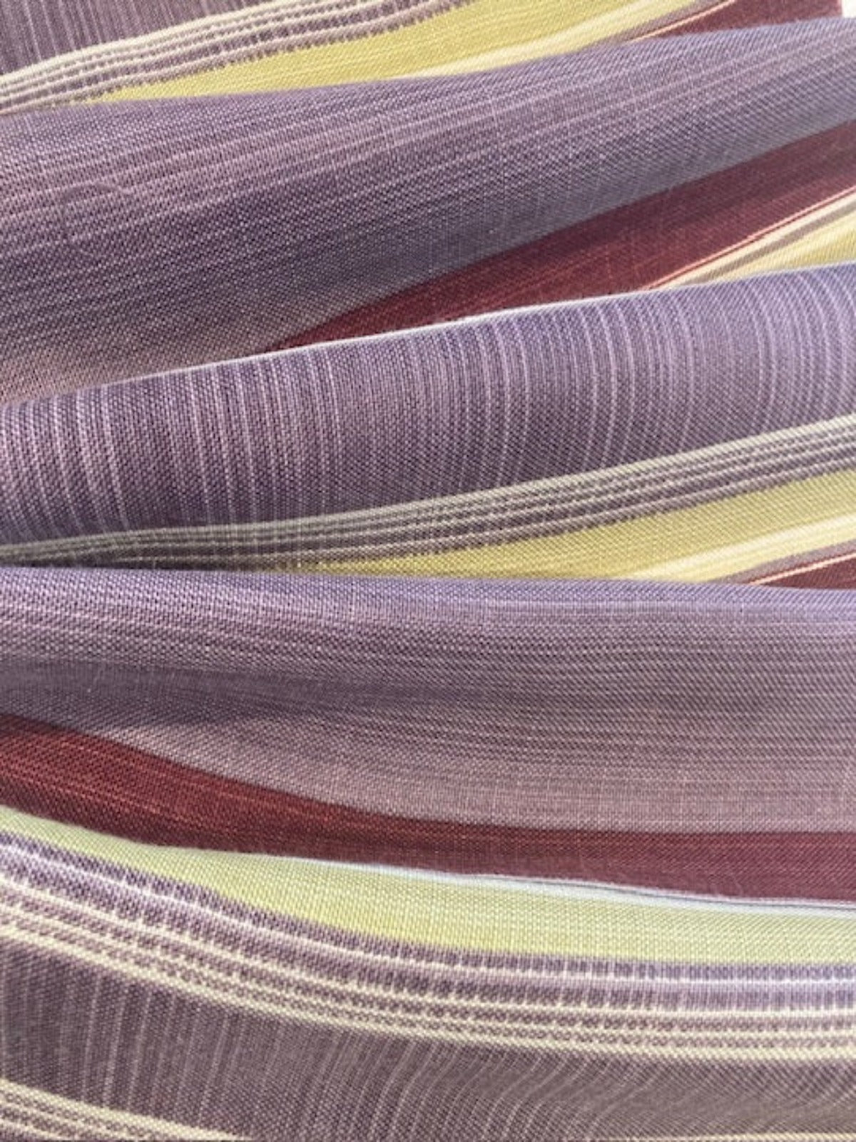 Berry & Lime stripe on Cotton " Jamasque - Ptolemy"