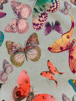 Multi Coloured Butterflies on Spearmint Cotton