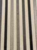 Black & Shades of Grey Satin Stripes on Silk.