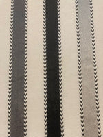 Black & Shades of Grey Satin Stripes on Silk.