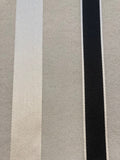 Black & White Satin Stripe on Ivory Silk Organza