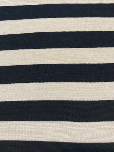 Black/White Knitted 2cm Stripe