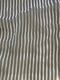 Black/White Stripe on Yoryu Silk Chiffon