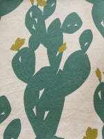 Forest Green/Lime Cactus on Cotton "Scion - Opunita"