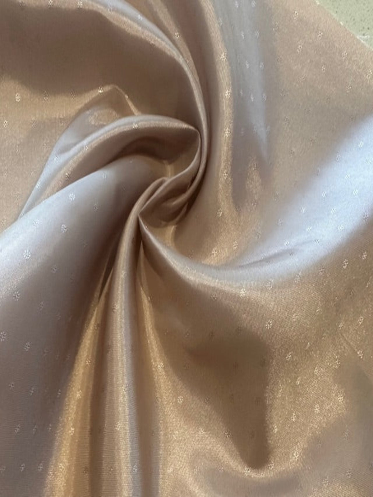 Cappuccino Taffeta Lining with Self Coloured Dot