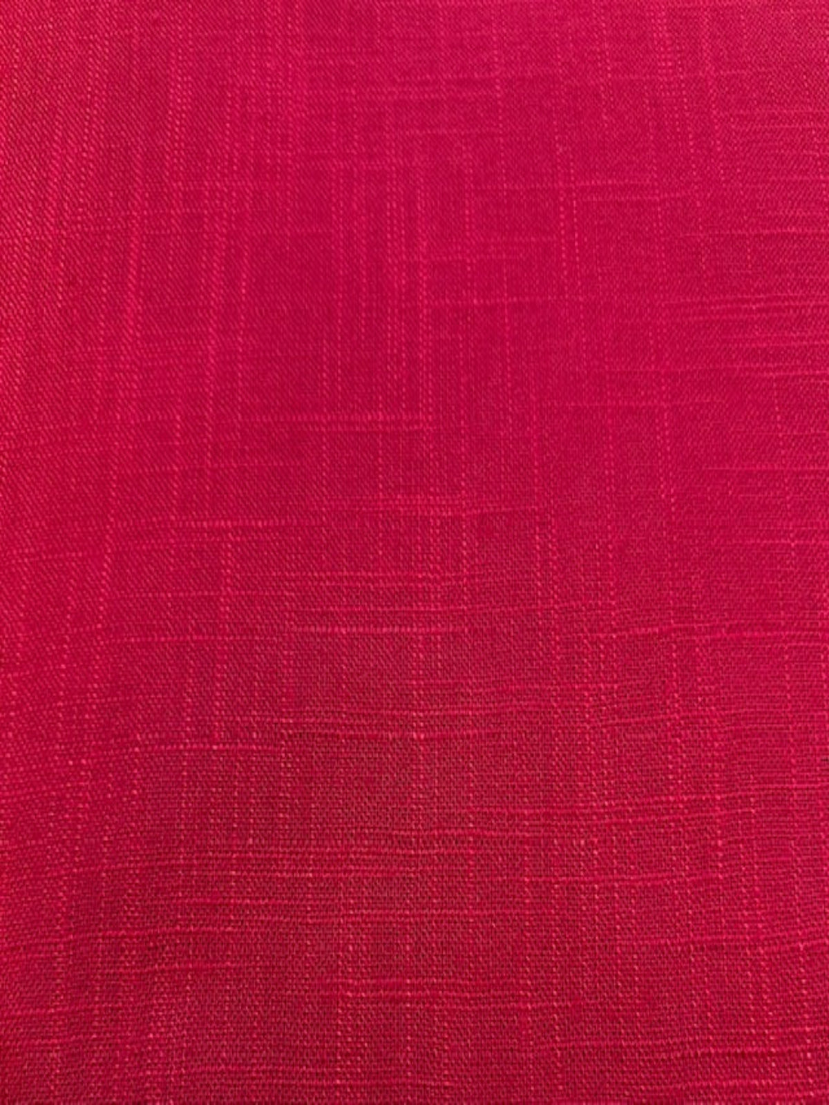 Cerise Linen/Viscose Mix, Slubbed Look