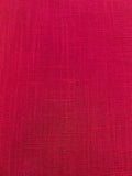 Cerise Linen/Viscose Mix, Slubbed Look