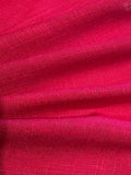 Cerise Linen/Viscose Mix, Slubbed Look