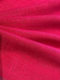 Cerise Linen/Viscose Mix, Slubbed Look