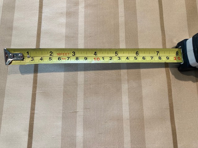 Coffee Silk Dupion Stripe