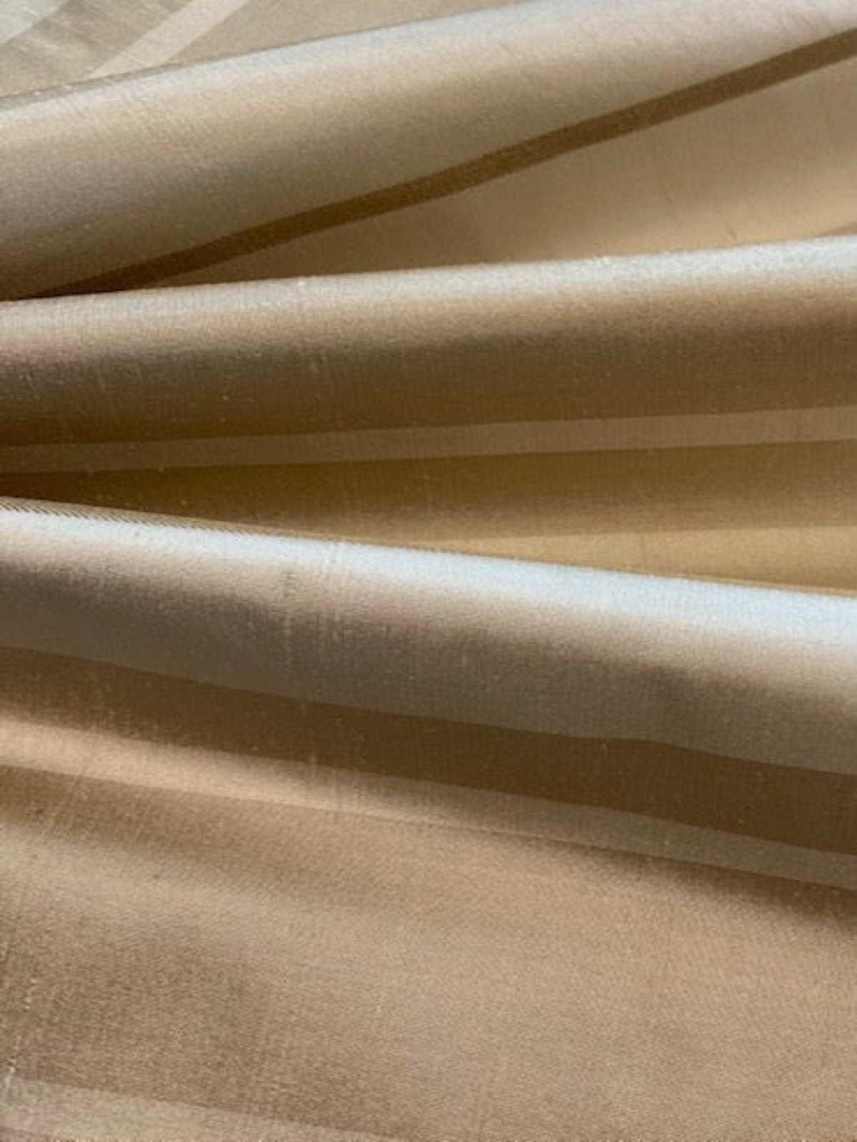 Coffee Silk Dupion Stripe