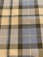 Dusty Blue/Coffee Twill Check Crisp handle, Dress Weight