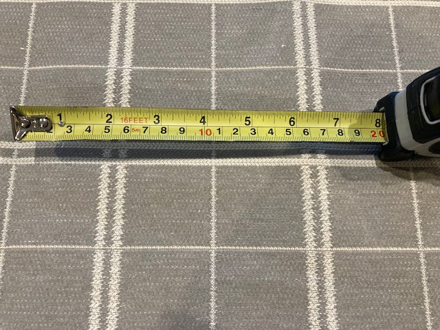 Light Grey Check with Herringbone Detail. Heavy Furnishing