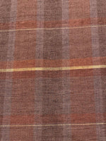 Shades of Heather/Dull Orange Check with Gold Lurex Stripe Firm Handle Furnishing