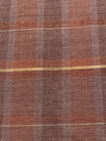 Shades of Heather/Dull Orange Check with Gold Lurex Stripe Firm Handle Furnishing