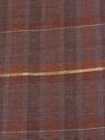 Shades of Heather/Dull Orange Check with Gold Lurex Stripe Firm Handle Furnishing