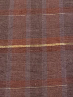 Shades of Heather/Dull Orange Check with Gold Lurex Stripe Firm Handle Furnishing