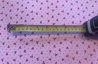 Small Red Cherry on Pink Poly/Cotton