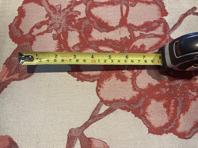 Raspberry Large Blossom Jacquard "Harlequin - Angelique Wine"