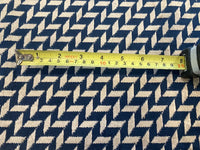 Sapphire Blue Offset Chevron Herringbone with Fire Retardant Finish Heavy Furnishing