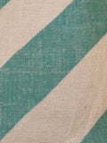 Bright Turquoise/Green Chevron on Semi Sheer Linen Voile "Scion - Vector"
