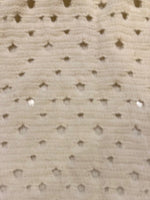 Cream Holed Tubular Knit 190cm Wide