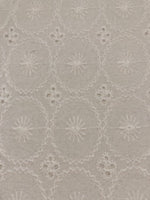 Ivory Circle & Star Embroidery Broderie Anglais