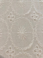 Ivory Circle & Star Embroidery Broderie Anglais