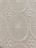 Ivory Circle & Star Embroidery Broderie Anglais