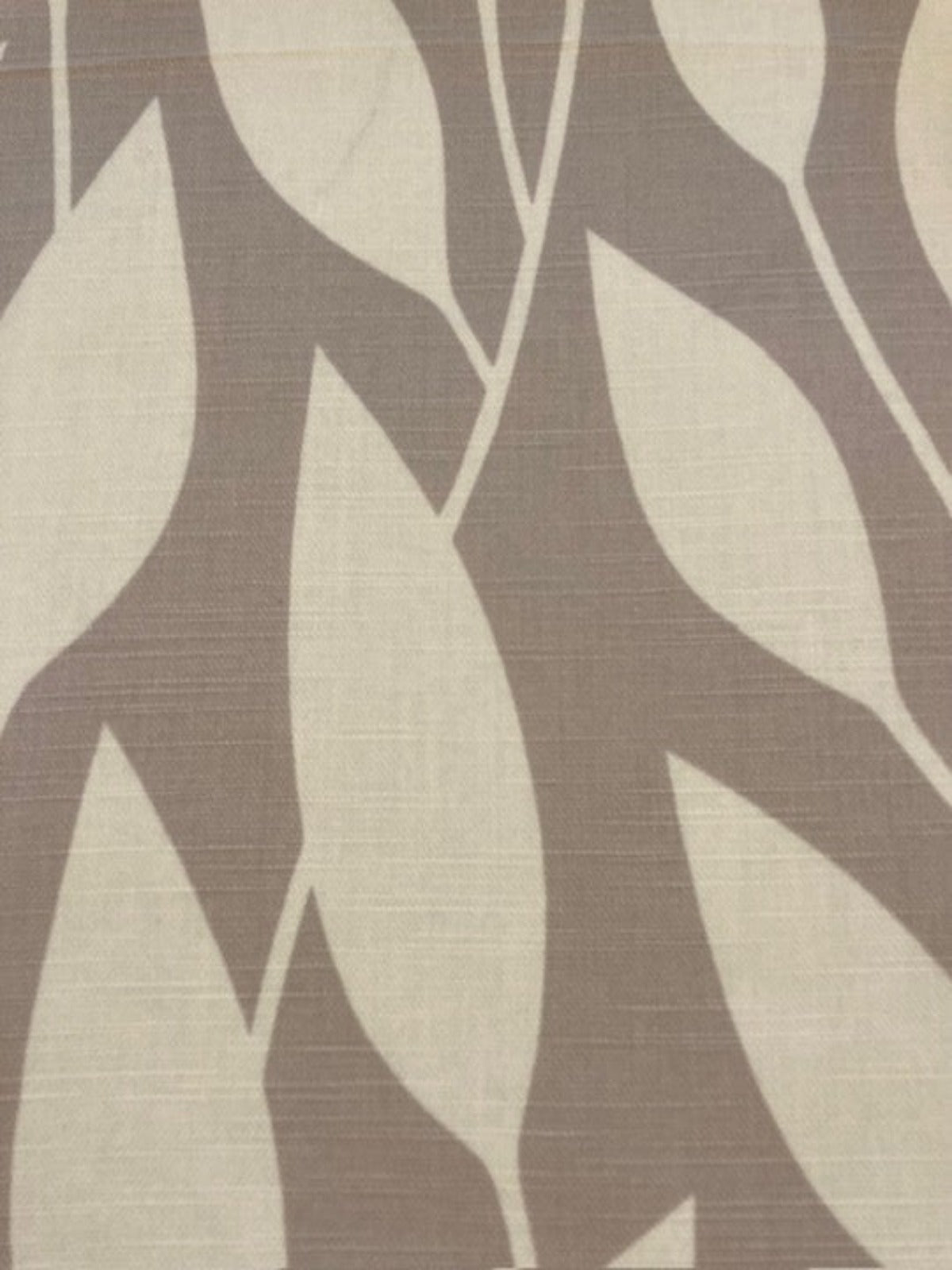 Nude on Ivory Trailing Leaf Print on Cotton "Natasha Marshall"