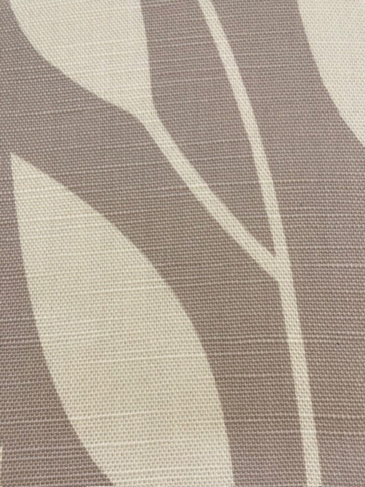 Nude on Ivory Trailing Leaf Print on Cotton "Natasha Marshall"