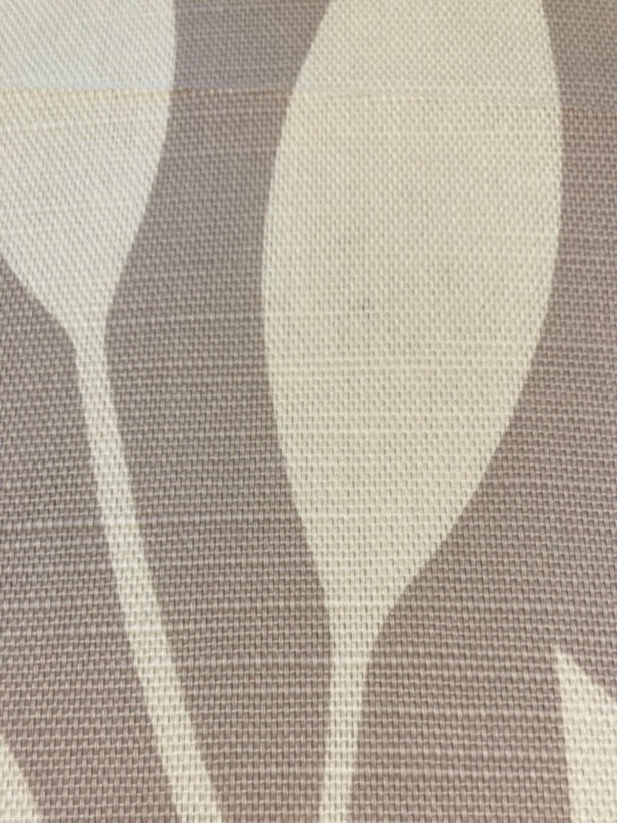 Nude on Ivory Trailing Leaf Print on Cotton "Natasha Marshall"