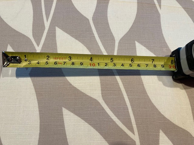 Nude on Ivory Trailing Leaf Print on Cotton "Natasha Marshall"