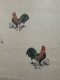 Cockerel on Natural Cotton Furnishing
