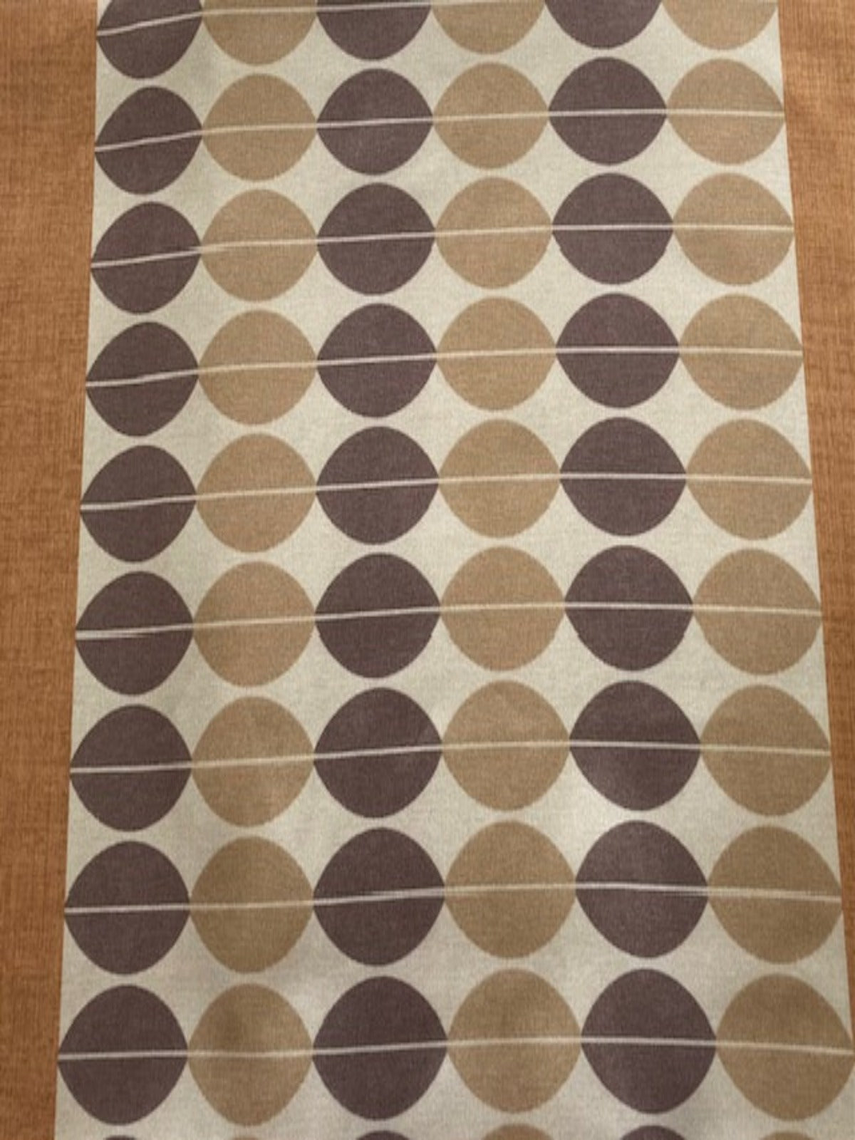 Strings of Abstract Coffee Beans with Orange Semi Plain Borders