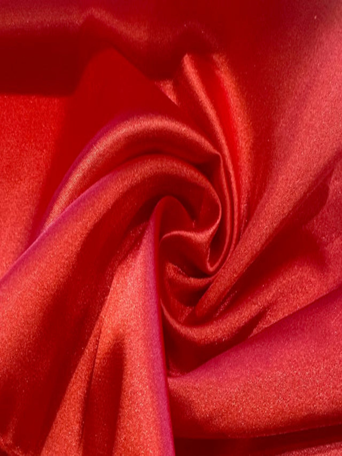 Coral Red Satin Lining with Stretch