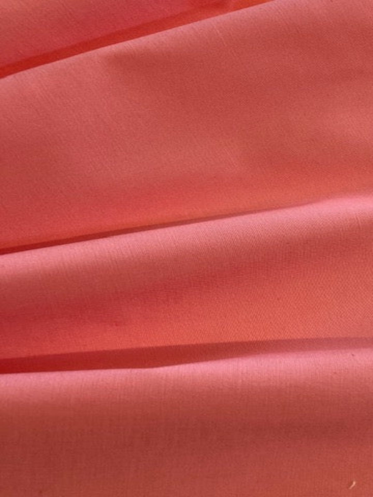 Bright Coral Stretch Woven Cotton Crisp Handle